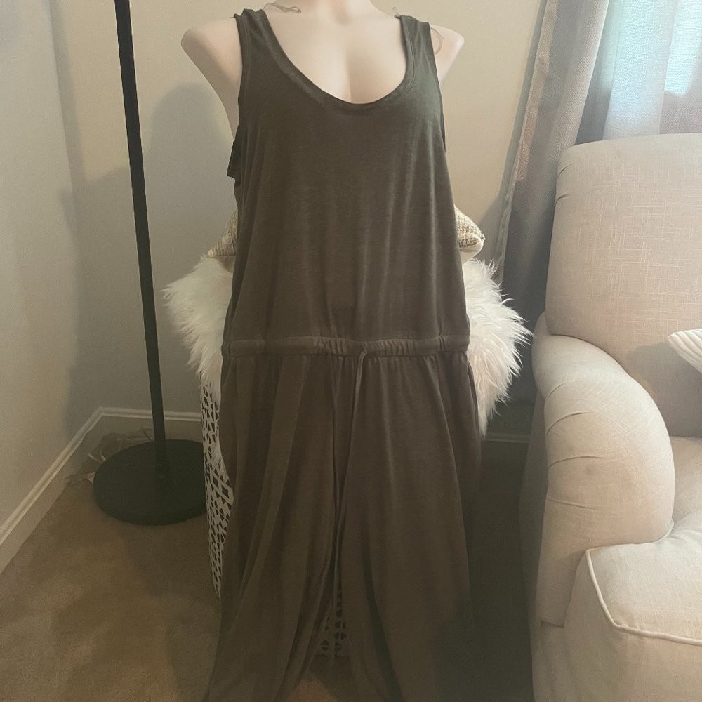 Allison Brittney olive green jumpsuit - Size Extra Large